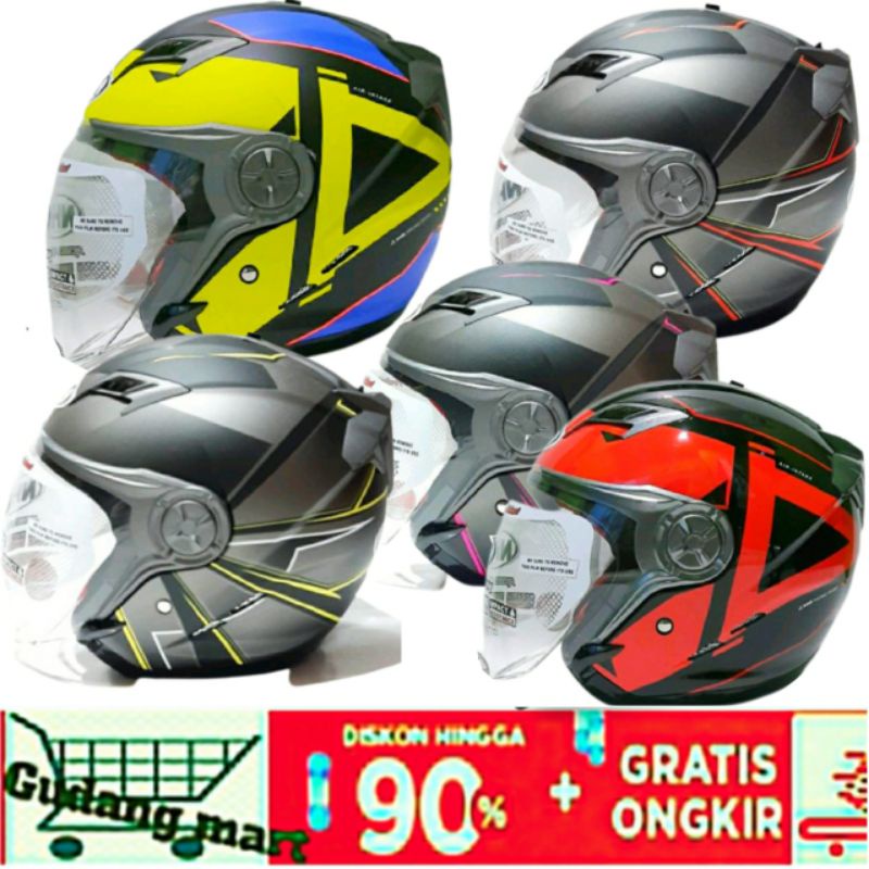 Helm NHK Gladiator Black Hawk / Gladiator Grande Dobel Visor Official Helm NHK World Class Original 