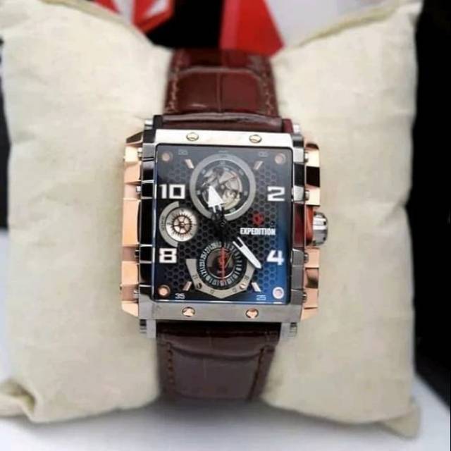 Jam Tangan Expedition E6757B Wanita Black / Brown Original