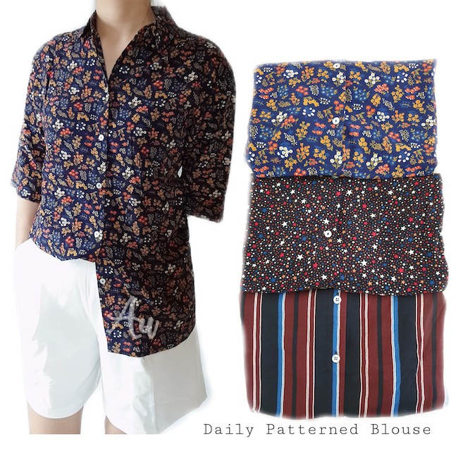 2254  - UNPEU Patterned Oversize Blouse | Blouse Wanita-5