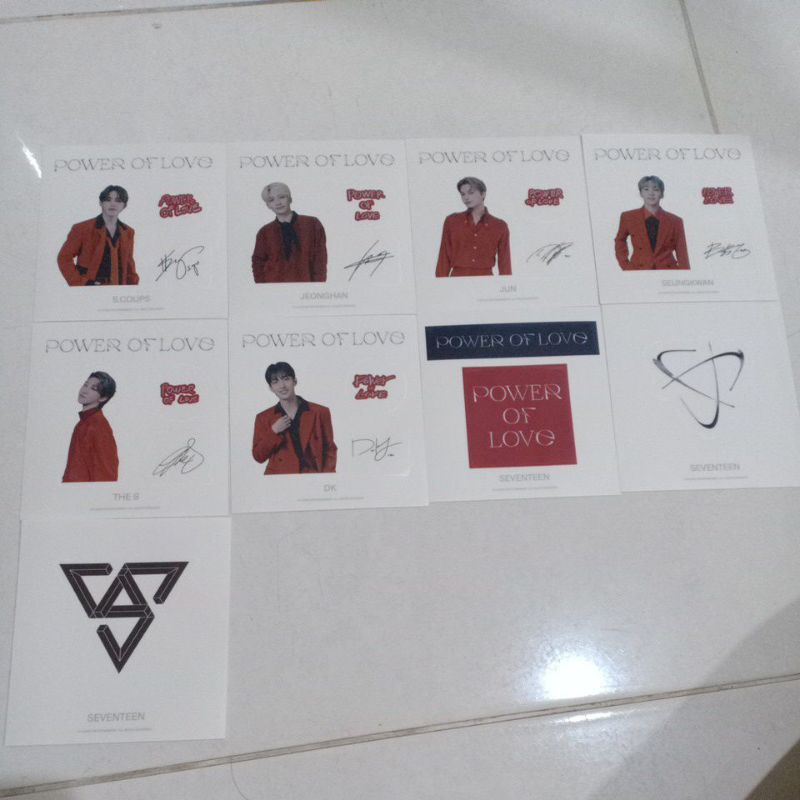 Sticker Pack Seventeen Power Of Love Scoups Jeonghan Jun Seungkwan The8 DK