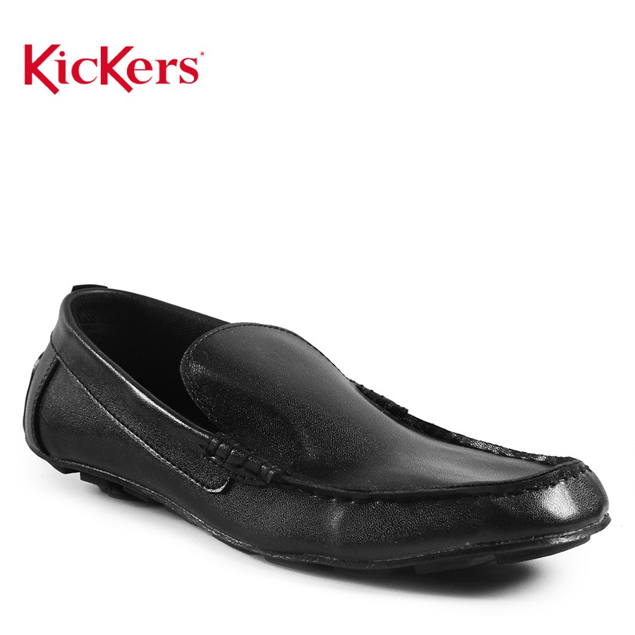 sepatu pria kickers oiero hitam slop mocasin santai original handmade