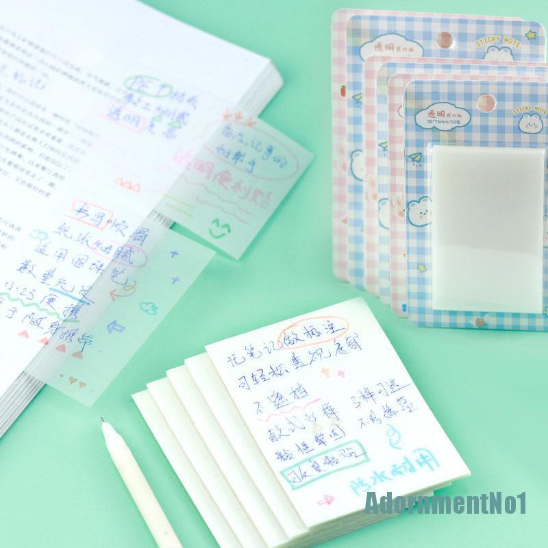 (AdornmentNo1) Sticky Note Transparan Model Simpel Untuk Scrapbook