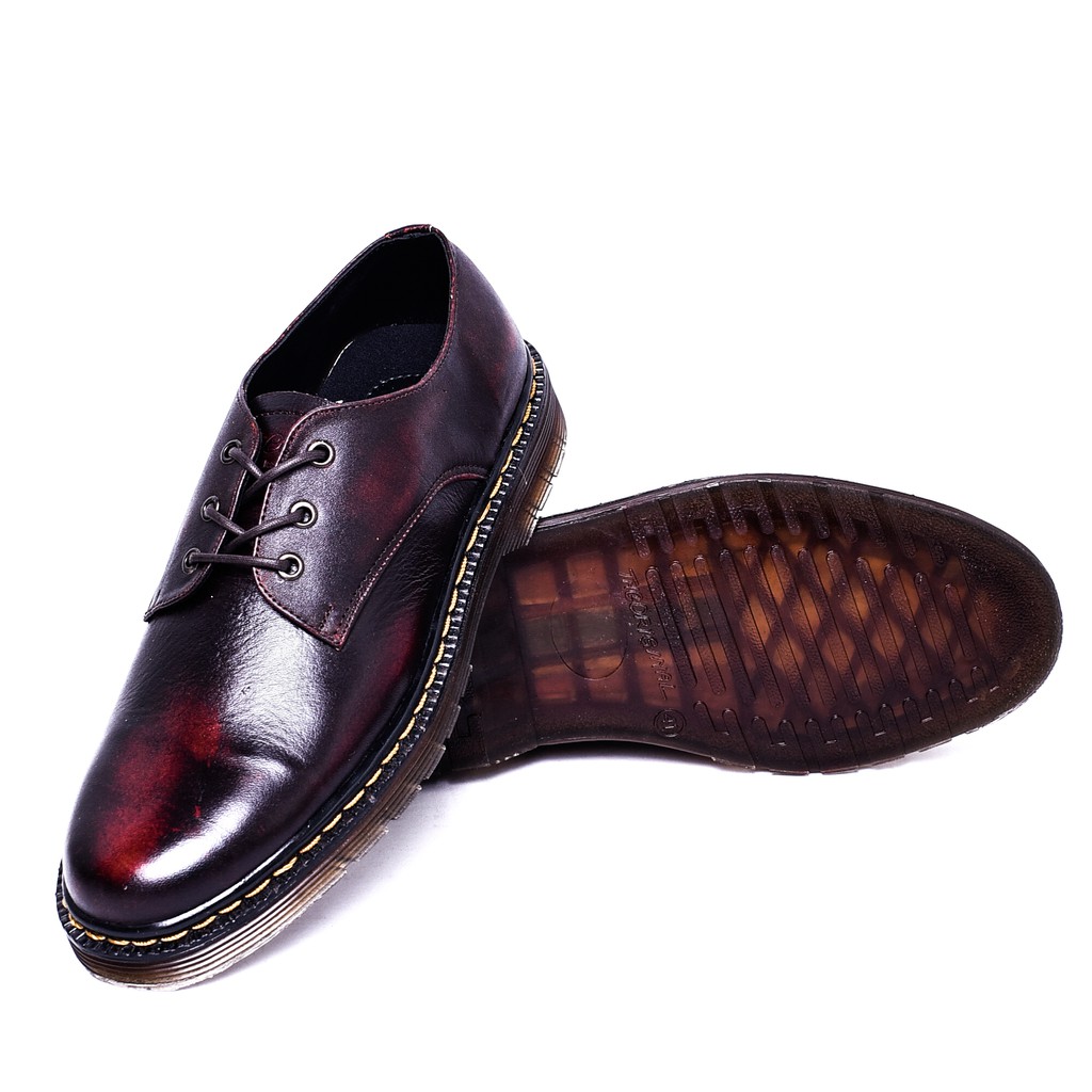 KALMAR MAROON |FORIND x Greata| Sepatu Kulit Asli Formal Vintage Klasik Pria/Men/Cowo Derby Footwear