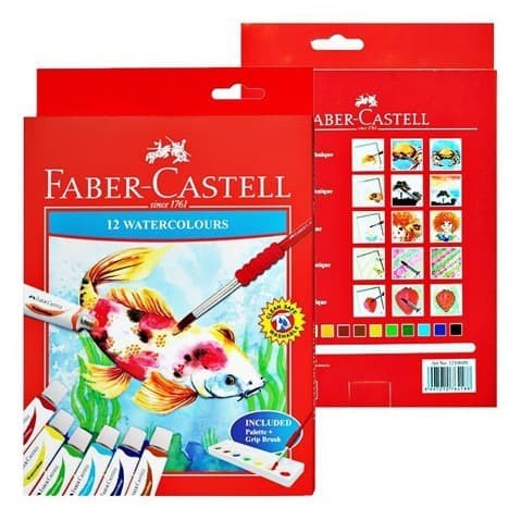 Water Colour atau Cat Air Faber Castell 12 Warna 121004N