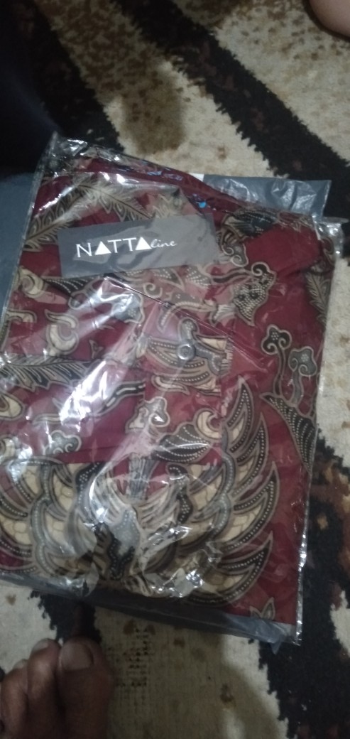 Couple Kemeja Batik Anak Lengan Panjang Baturaden Maroon By Nattaline