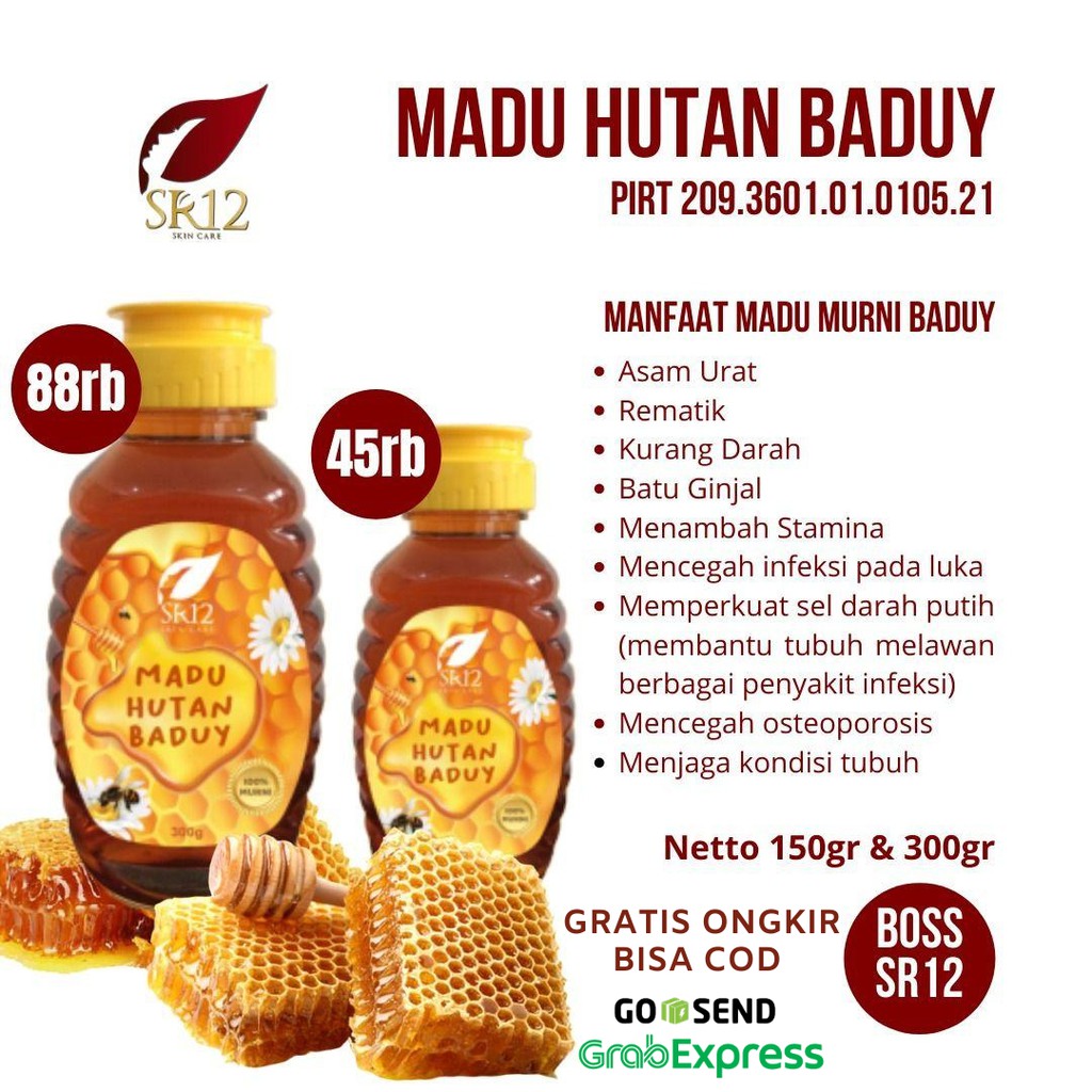 Madu Hutan Baduy SR12 Asli - Madu Badui Murni SR12 - Madu Hutan SR12 - Madu Baduy Asli Premium