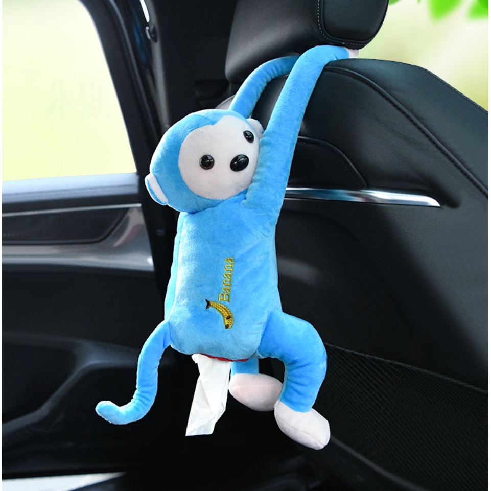 NEW WHOLE MONKEY Monyet Kotak Tempat Sarung Tisu Gantung Belakang Jok Mobil Arm Rest Tissue Holder