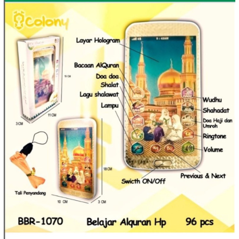 Mainan Anak Edukasi Elektronik Belajar Mengaji Alquran