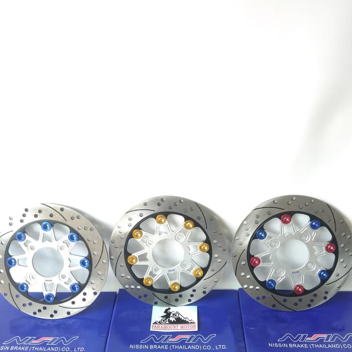 Disc piringan cakram NISSIN 220 mm Coak bolong Motif