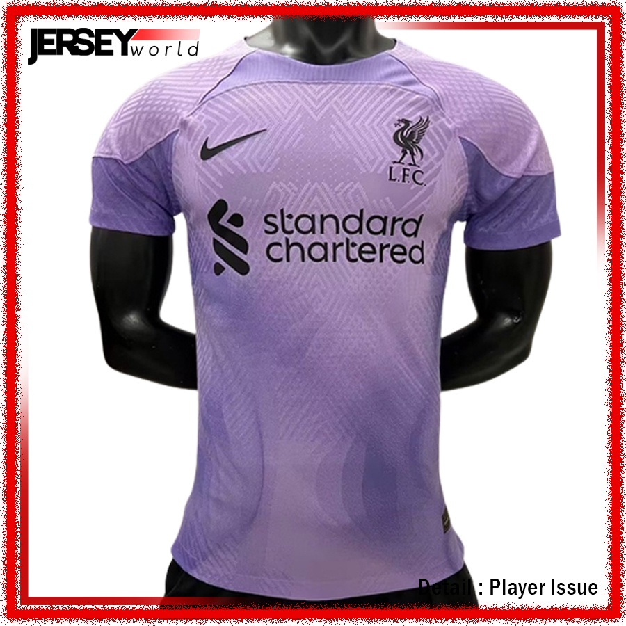 Jersey Liverpool GK Kiper Ungu Player Issue 2022-2023 PREMIUM GRADE ORI - Ada Big Size XXL 2XL