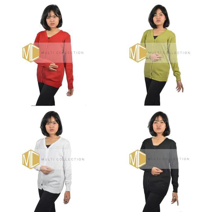 KARDIGAN RAJUT BAJU RAJUT KOREA SWEATER RAJUT WANITA - KUNING TRENDI