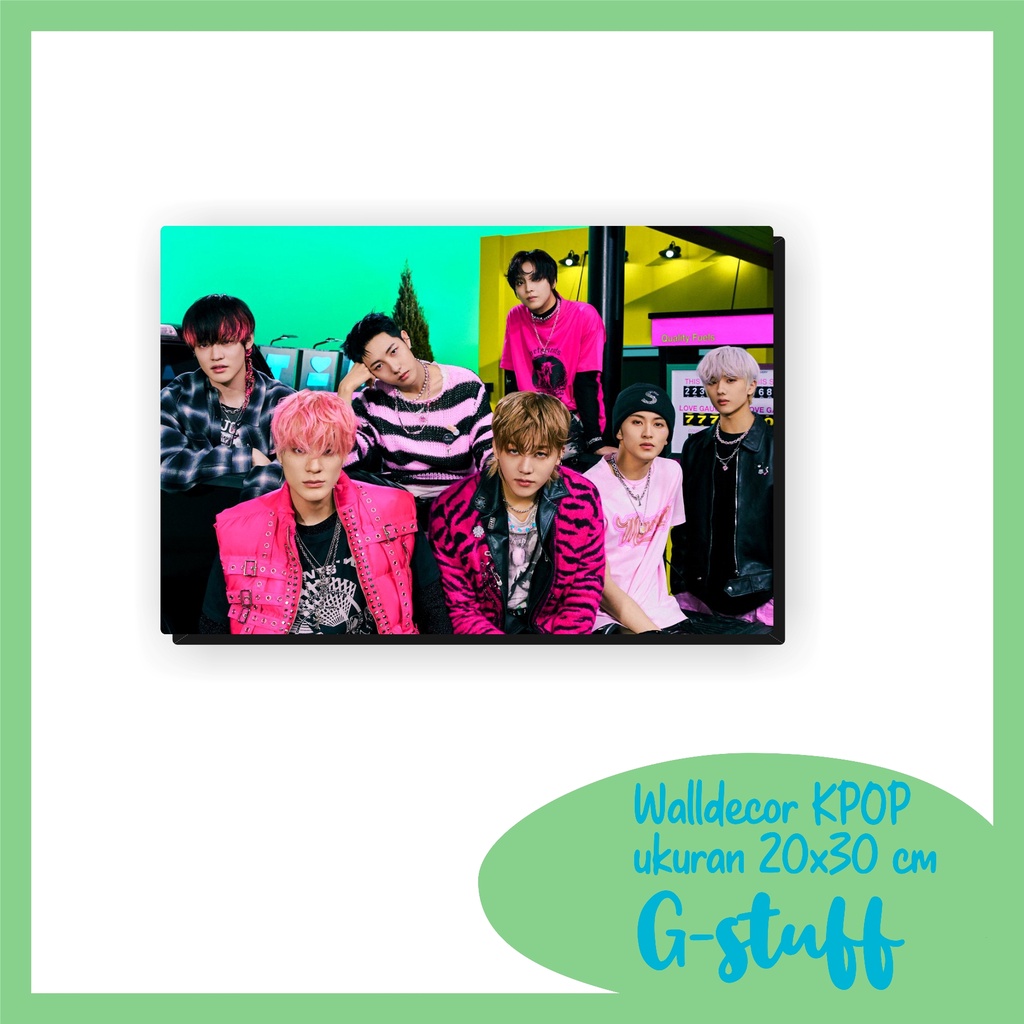 WALLDECOR NCT DREAM GLITCH MODE UKURAN 20X30 CM WALL DECOR POSTER KAYU HIASAN DINDING KPOP