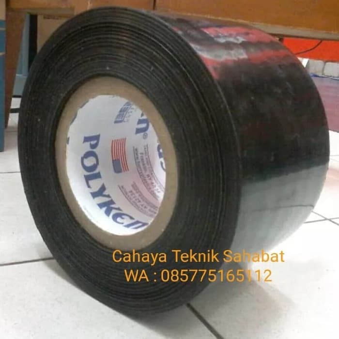 Polyken Wrapping Tape 4In Warna Hitam Pembungkusan pipa anti karat