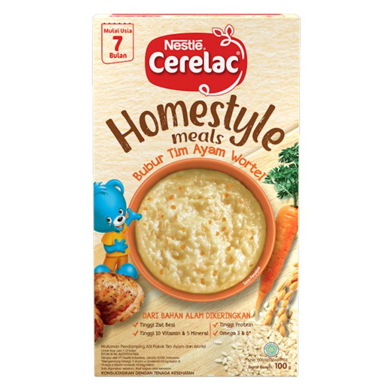 Nestle Cerelac Homestyle Home Style Bubur Bayi Tim Ayam Wortel 7 Bulan 8 Bln