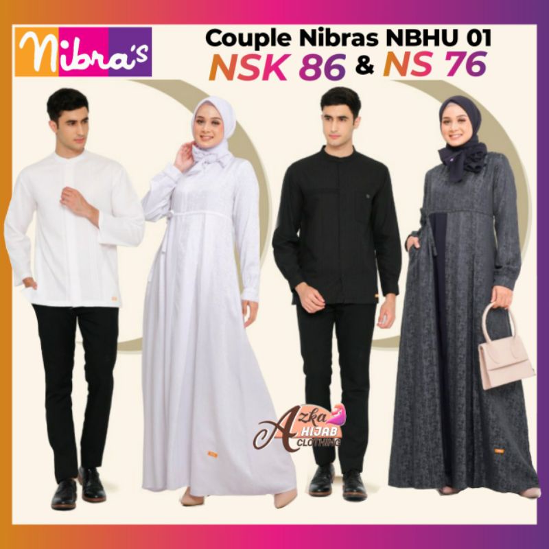 BAJU COUPLE NIBRAS TERBARU 2021 / BAJU NIBRAS COUPLE NBHU01 / BAJU MUSLIM COUPLE /BAJU COUPLE MUSLIM