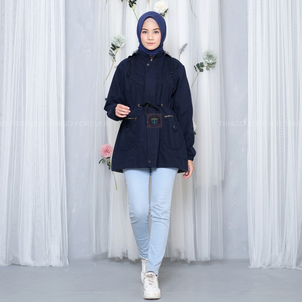 Jaket Panjang wanita Jaket Parka Baby Kanvas Jaket Parka Perempuan By Thiago