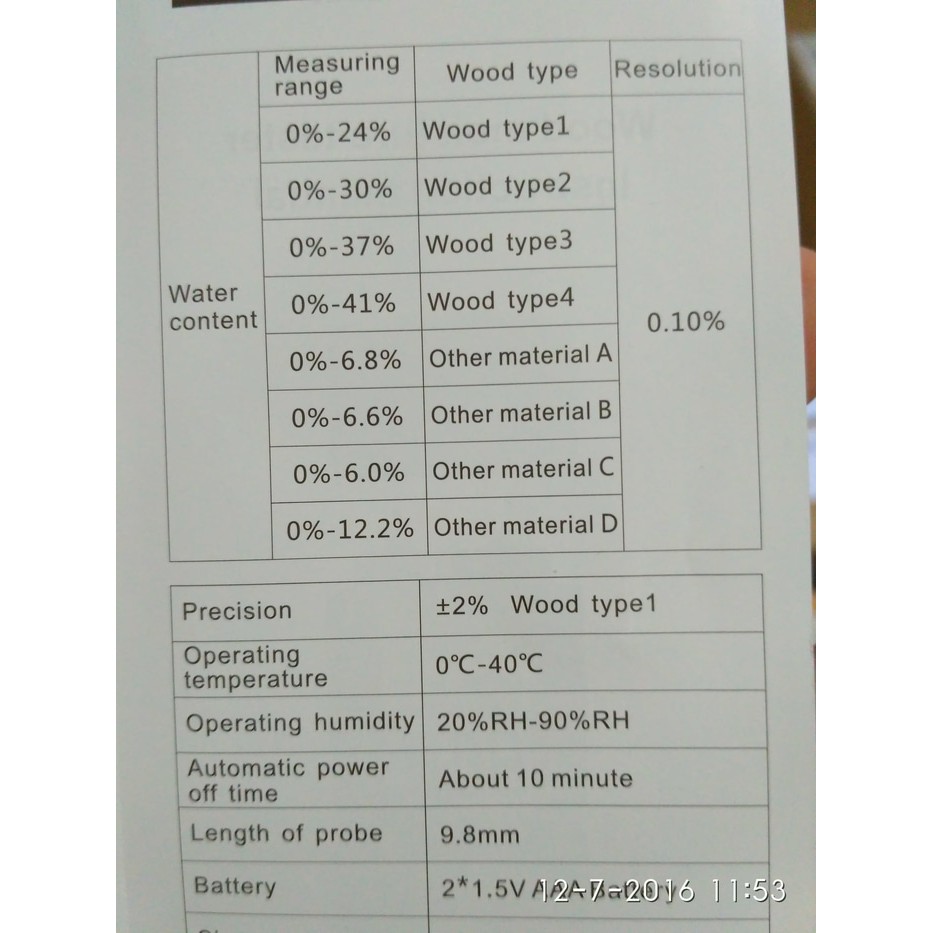 Tool Digital Moisture Meter Pengukur Kelembaban kayu tembok semen bangunan