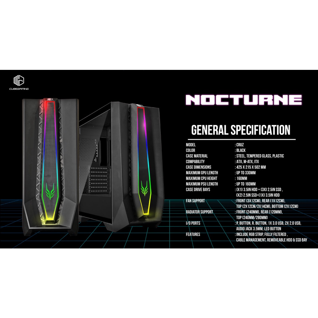CUBE GAMING NOCTURNE CASING