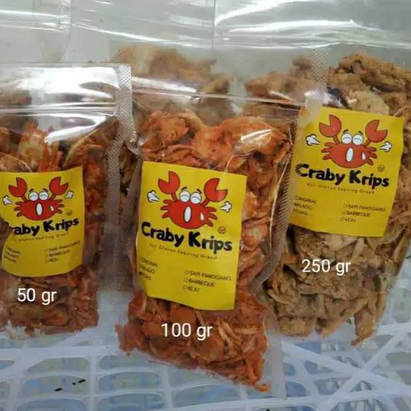 

CRABY KRIPS 100gr - MAKANAN SNACK BABY CRAB CRISPY PERTAMA DI GRESIK BABYCRAB KILOAN