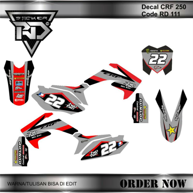 decal sticker crf 250 custom