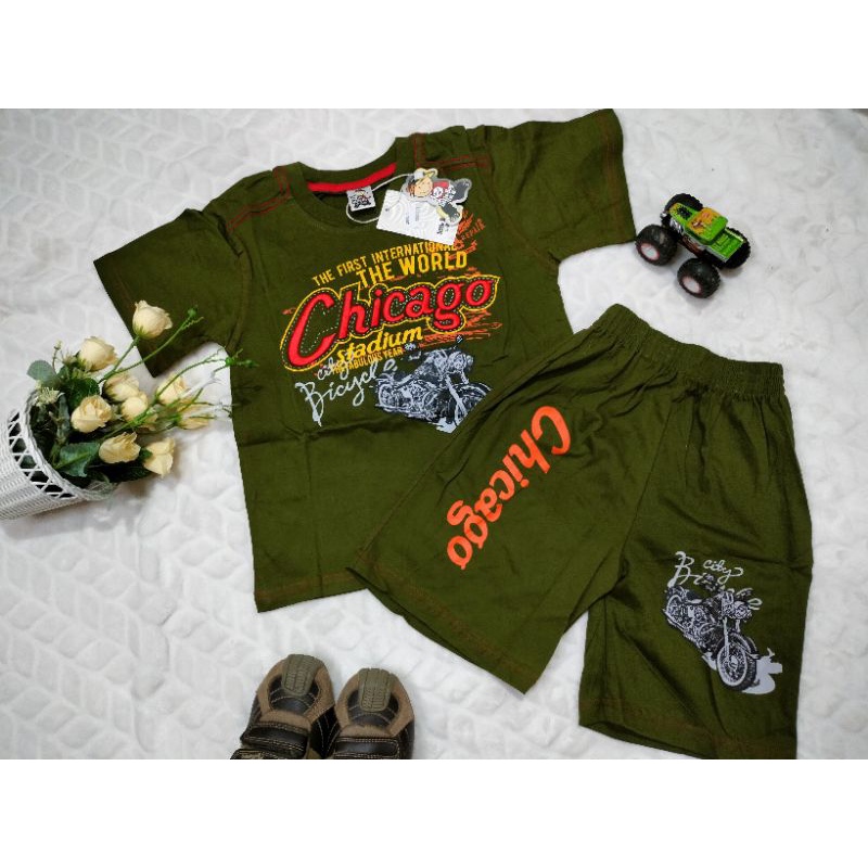 Kaos setelan anak cowok LITTLE BOY