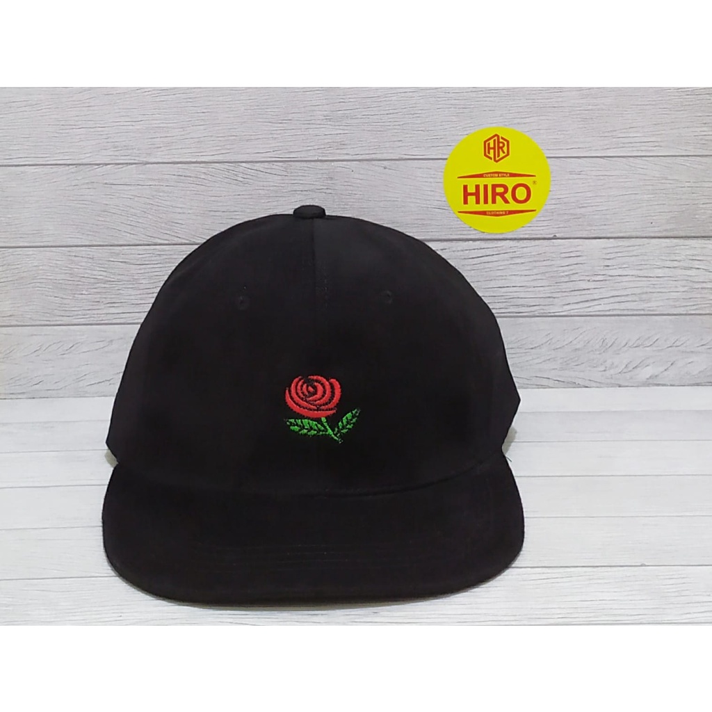 [COD]Topi Distro Pria/Topi Snapback Bordir Mawar Original New Model/Topi Keren/Topi Terlaris