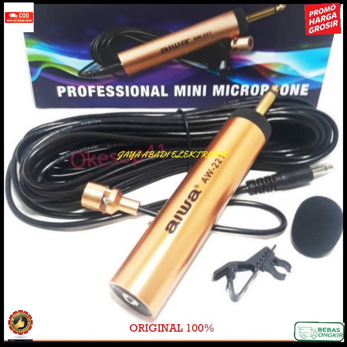 G498 MIC JEPIT KABEL METER KANCING KERAH BAJU MICROPHONE CLIP ON KLIP TIPE CONDERSOR SENSITIF