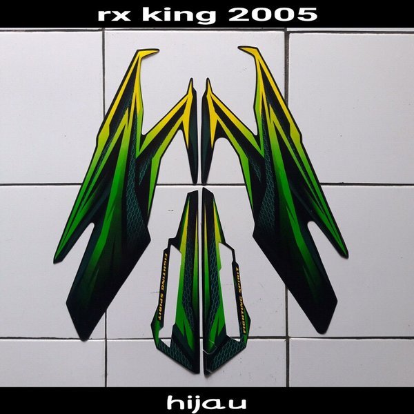 Stiker Motor Rx King 2005 hijau