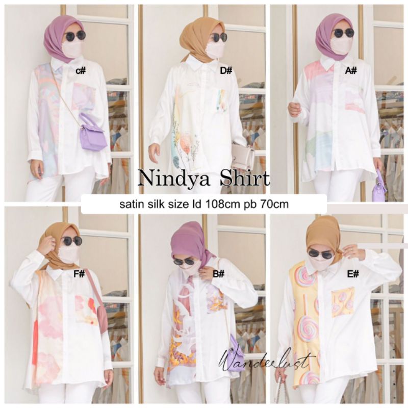 Atasan Wanita NINDYA Shirt/Bahan Satin silk