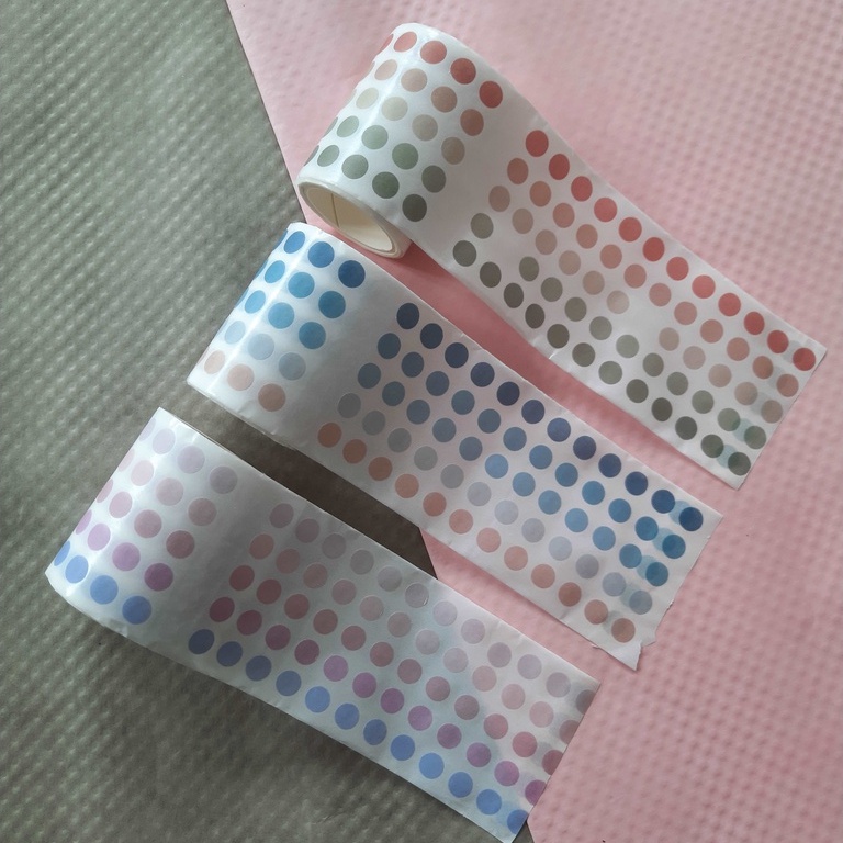 

Share 100 Pcs Dot Washi Tape 8mm Sticker Bullet Journal Stiker Bulat