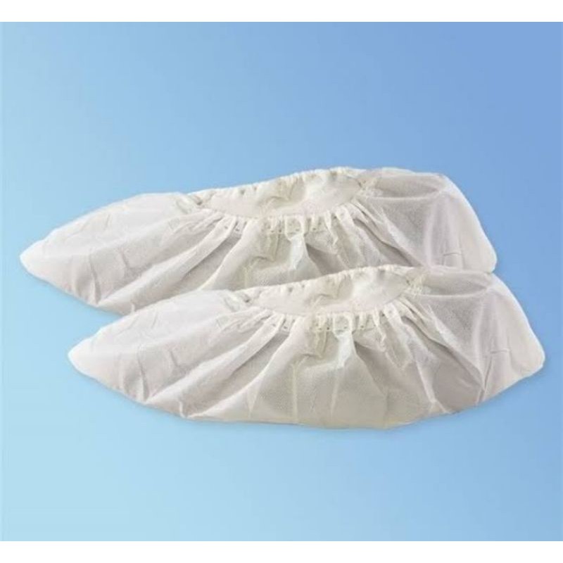 Disposable Shoe Shoes Cover Non Woven Spun Bond Spounbond Sepatu Medis Sekali Pakai PUTIH HIJAU BIRU-4
