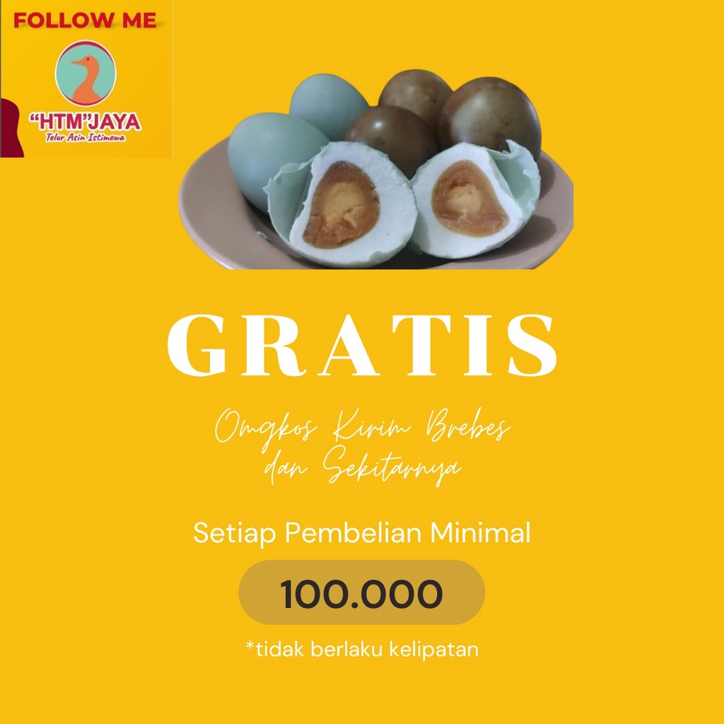 

Promo Telur Asin Masir Khas Brebes Asli