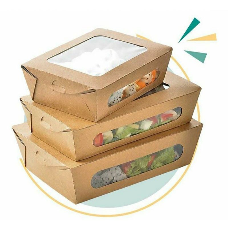 Kraft Paper Box Window PET Film / Kraft LunchBox Window PET / Kraft PaperBox Window