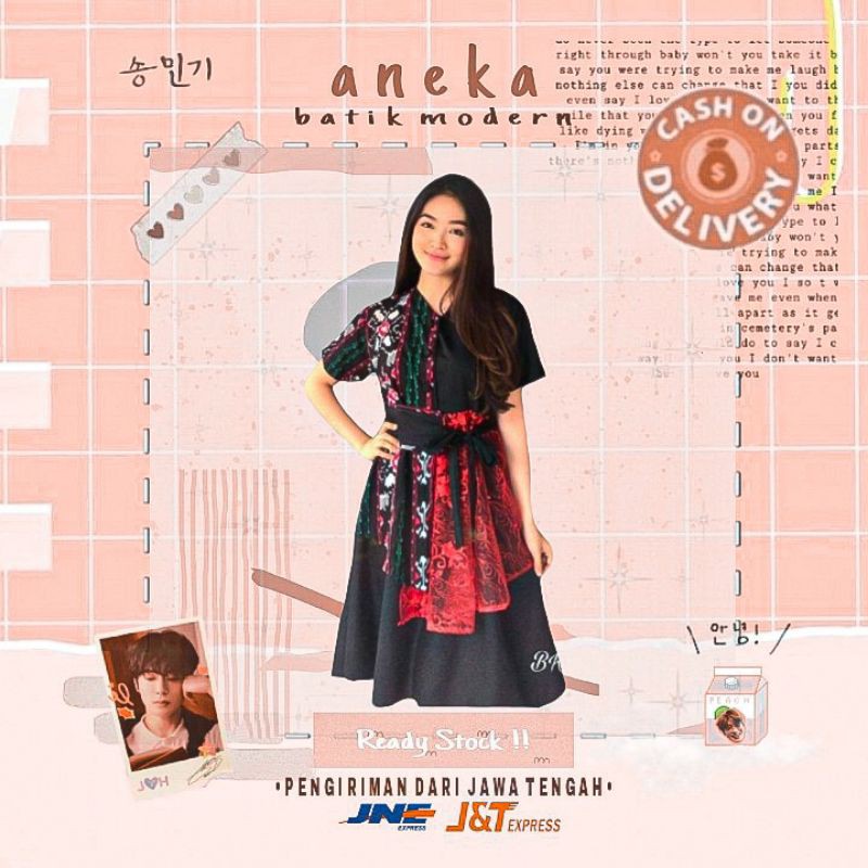 MINI MIDI DRESS BATIK SONGKET TILLE TULLE ARTIS NATASHA WILONA DRESS PESTA IMLEK VINTAGE STYLE MURAH