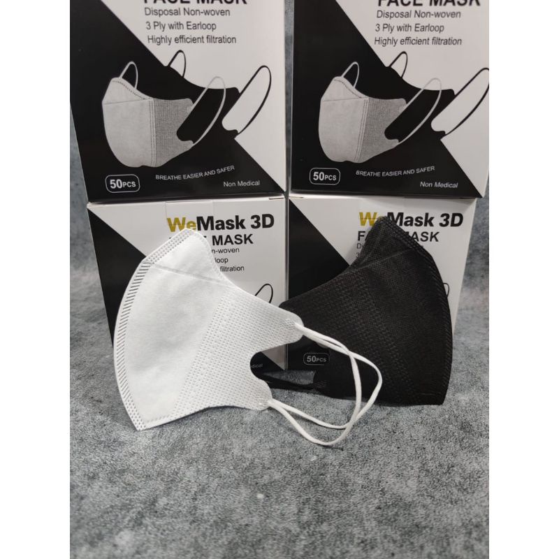 ( ISI 50 ) MASKER DUCKBILL MURAH DUCKBILL PUTIH GARIS MURAH MASKER DUCKBILL REMAJA