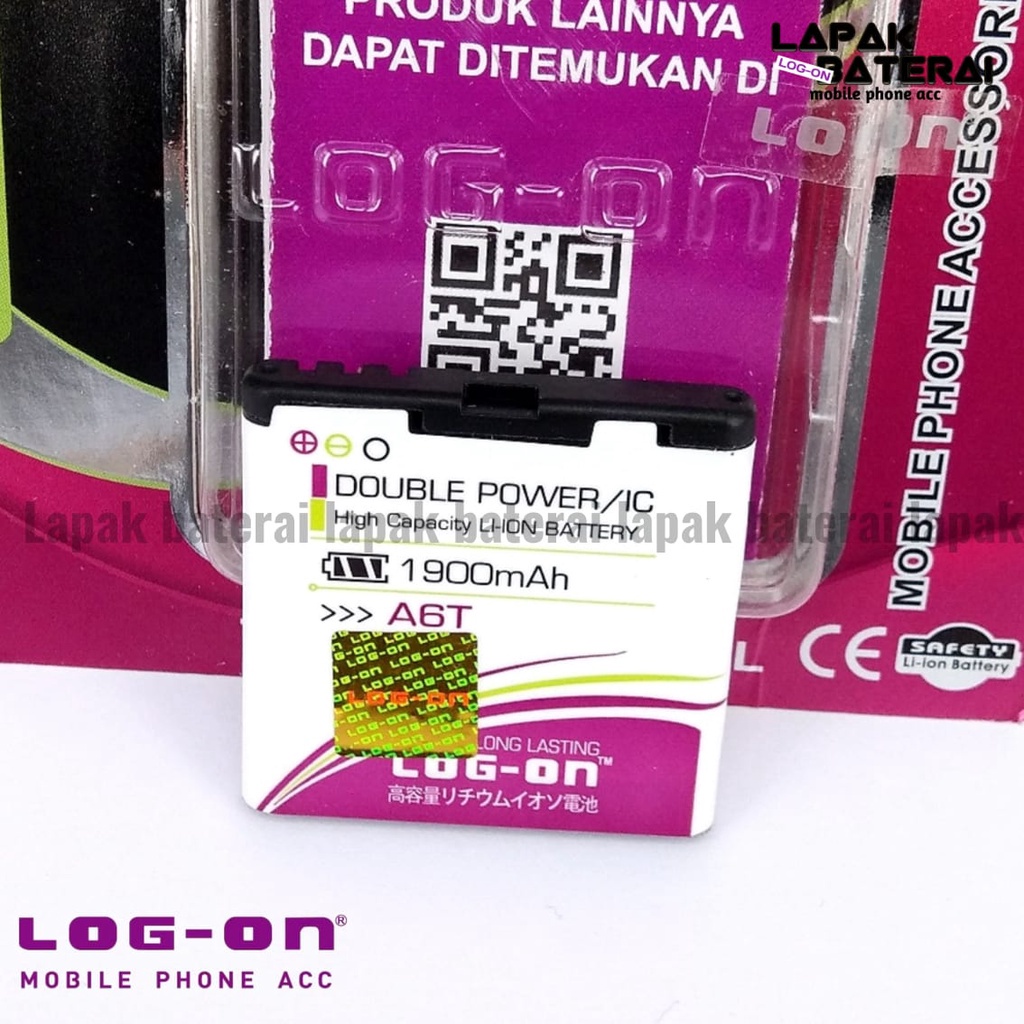 LOG - ON Baterai Evercoss A6T - batre cross a6t battery ORIGINAL