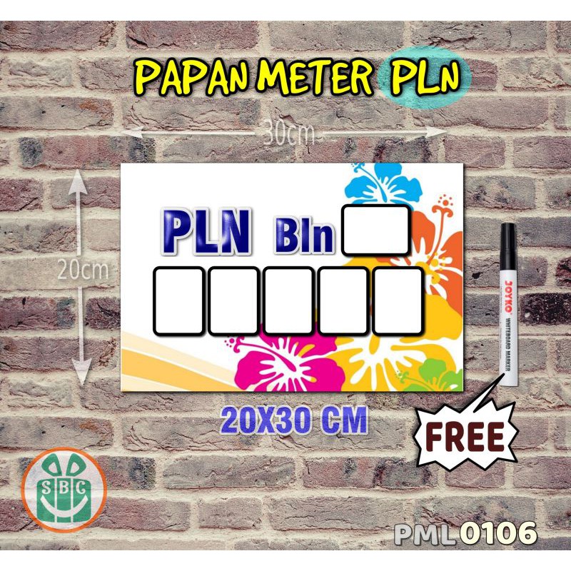 

Stokastik Papan Meter Listrik PLN PAM motif Unik - Floral 06