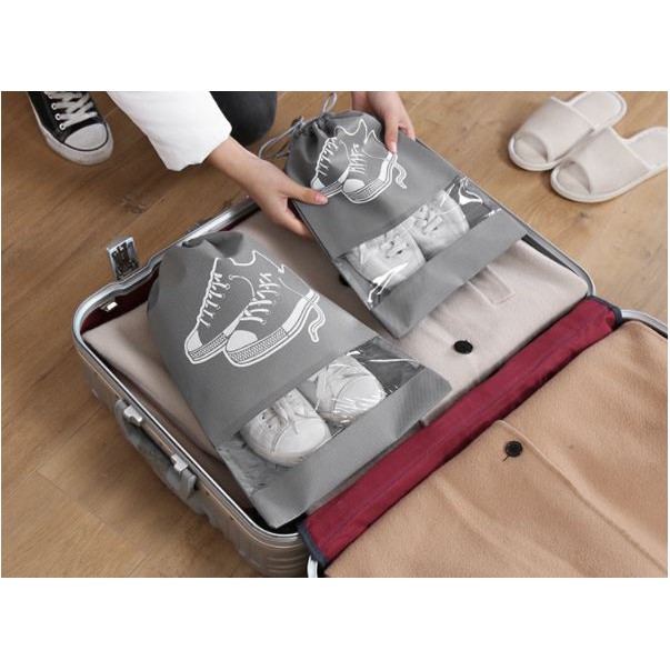 Tas Sepatu Korean Style Shoe Storage Bag Tas Serut Sandal