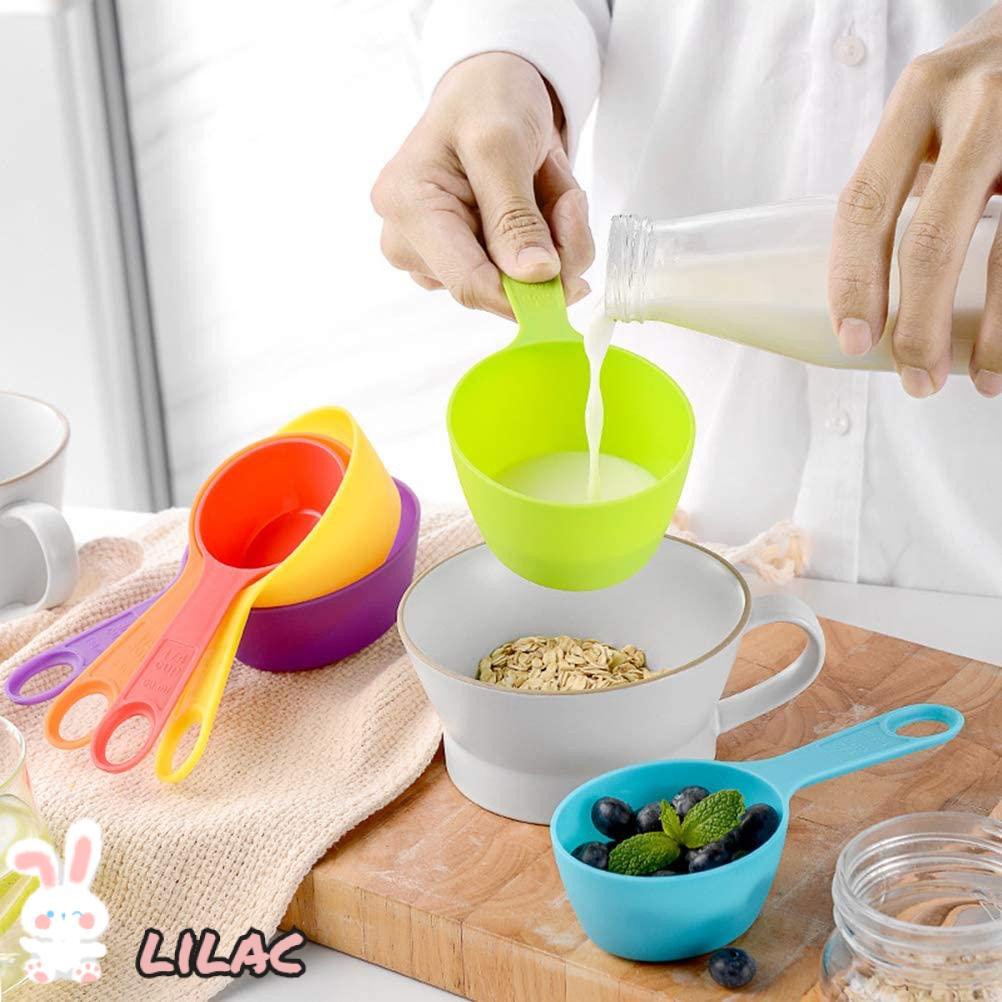 LILAC 12Pcs Set of 12 Piece Baking Kitchen Tool Plastic Measuring Cups