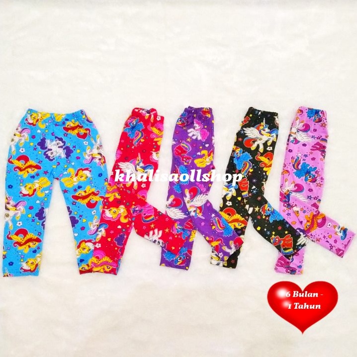 Legging Anak Balita/Legging/Litell Pony/Celana Karakter Anak Perempuan 6 Bulan -1Tahun