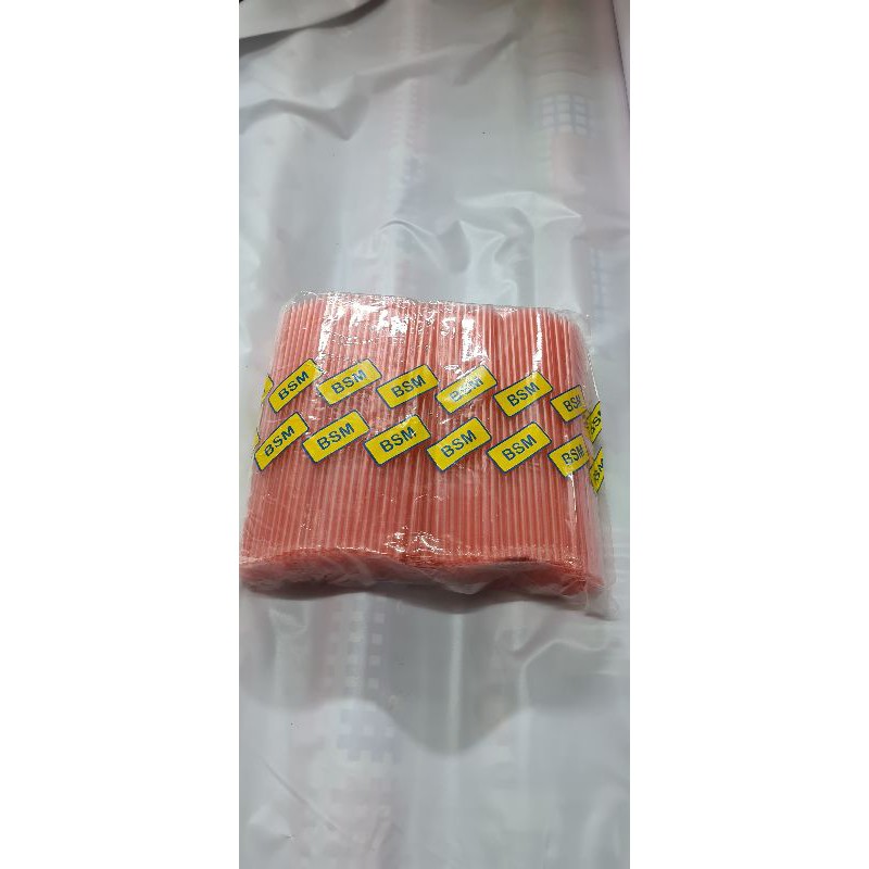 sedotan lurus warna putih, merah dan pink / sedotan teh botol / sedotan lurus biasa