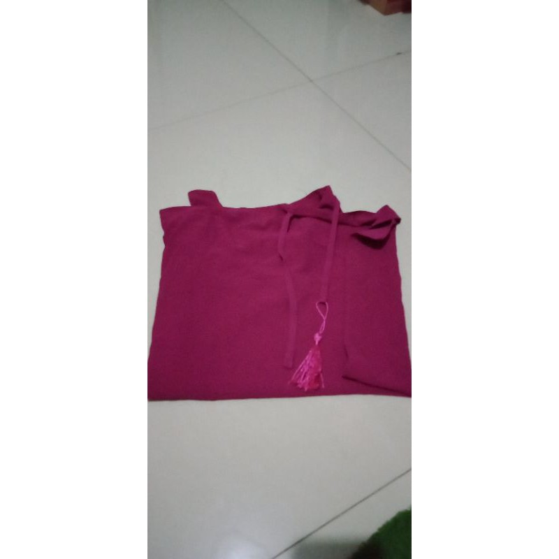 preloved hijab instan warna pink fanta