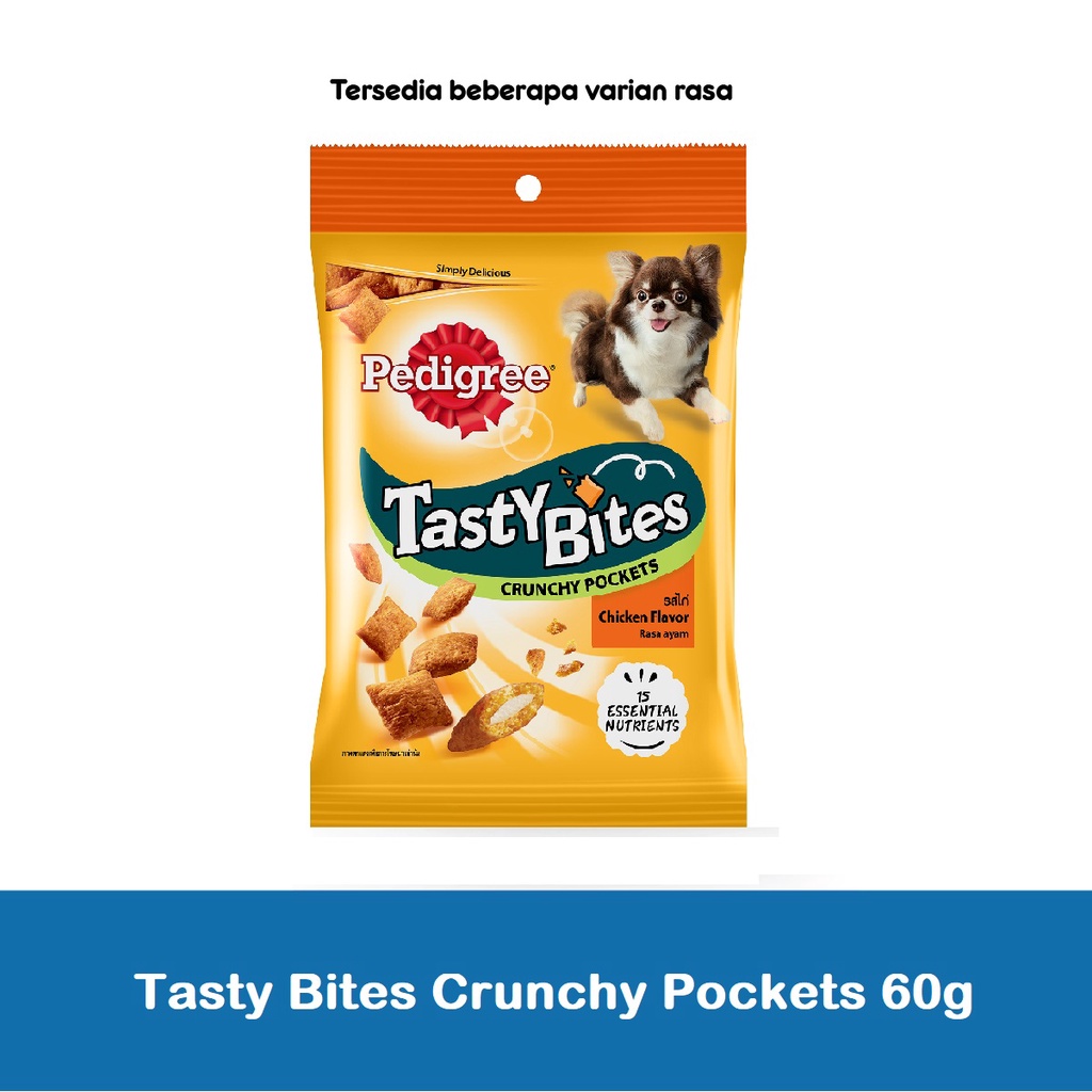PEDIGREE® Tasty Bites Crunchy Pockets Snack Anjing 60 g
