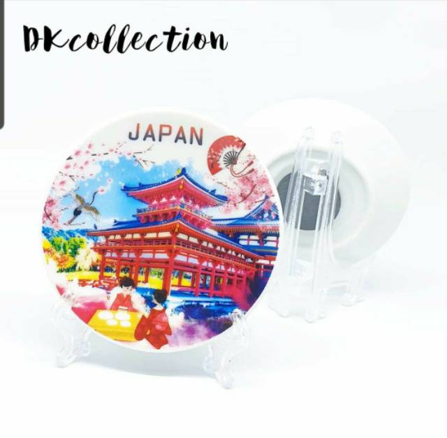 Magnet piring japan jepang souvenir tempelan kulkas jepang japan piring keramik japan magnet jepang