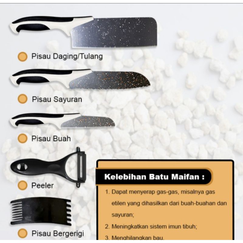 DDS PISAU 5 in 1 SET PELENGKAPAN DAPUR TERMURAH PISAU DAPUR 5PCS ALAT MASAK ALAT DAPUR PISAU LENGKAP