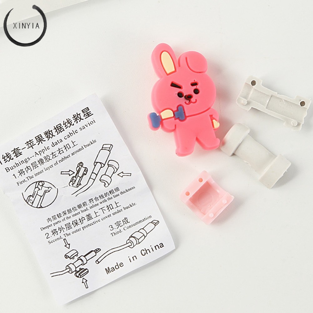 Pelindung Kabel Charge / Data Motif KPOP Bangtan Boys BT21 Lucu Bahan Plastik Multi Warna