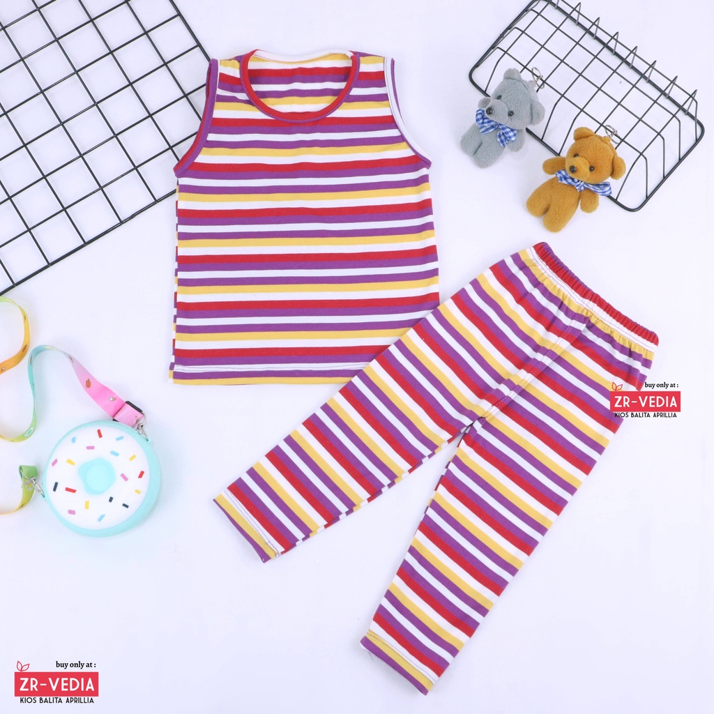 Setelan Sherly uk 0-12 Bulan / Baju Bayi Anak Perempuan Set Kaos Baby Tanktop Celana Panjang Legging