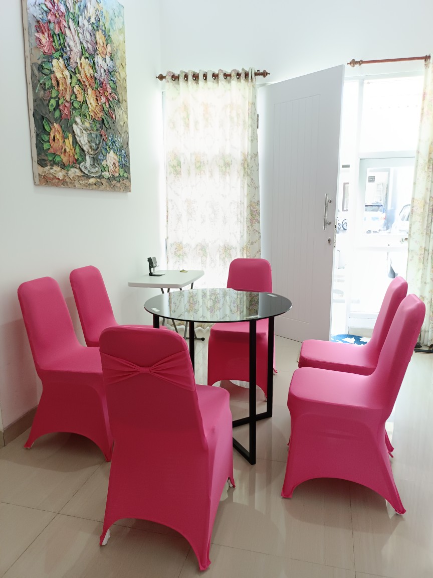 Sarung Kursi Futura Presbody Pink Pakai Pita