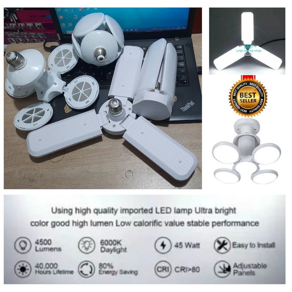 Lampu Hias LED Model Bola Dan Kipas 40 Watt 3000 Lumens Terang 113167