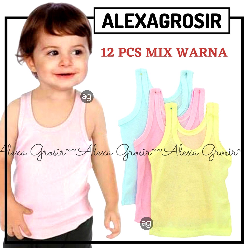 Kaos Dalam Warna Lusinan Anak Cowok Cewek S,M,L,XL,3L 4L kiki tul tul